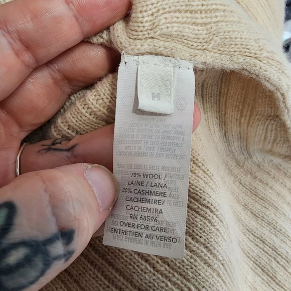 Donna Karan Casual Luxe White Label Runway $895 Wool/Cashmere Sweater Dress Sz M - Picture 10 of 11